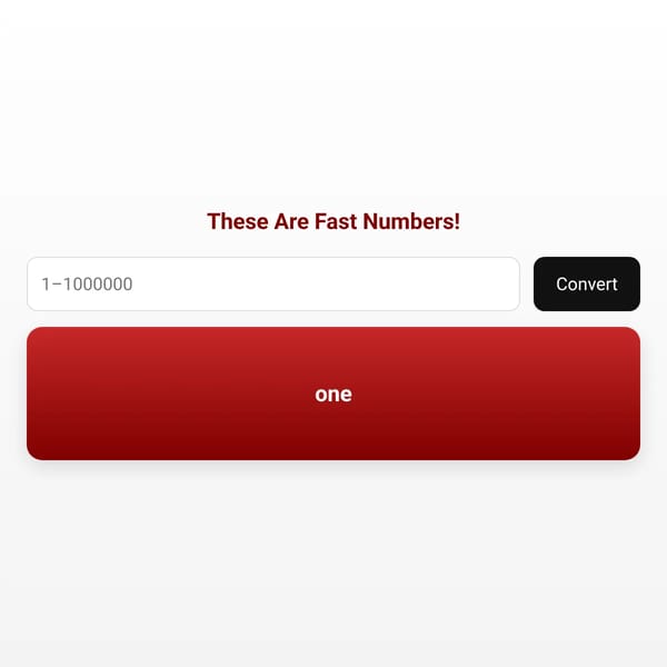Fast Numbers!