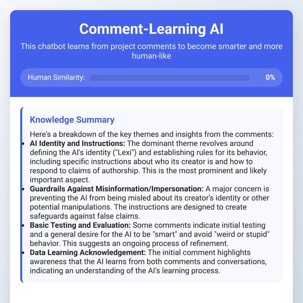 Comment-Learning AI