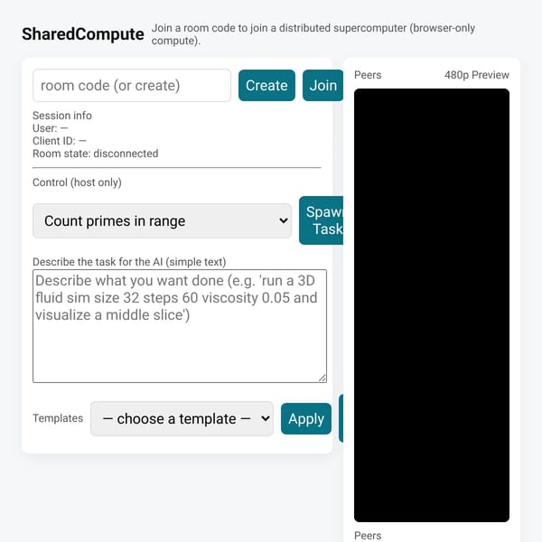 SharedCompute — join a supercomputer room