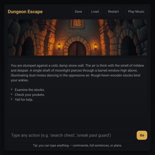Dungeon Escape — Text Adventure