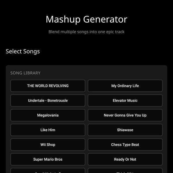 Song Mashup Generator