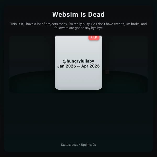 Websim is Dead