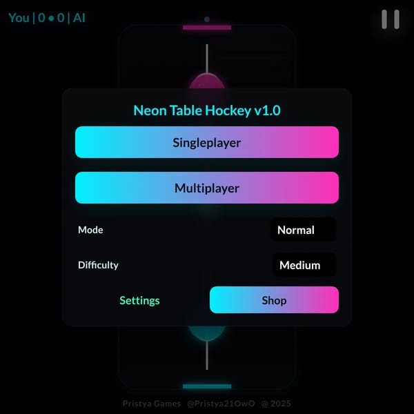 Neon Table Hockey v1.0