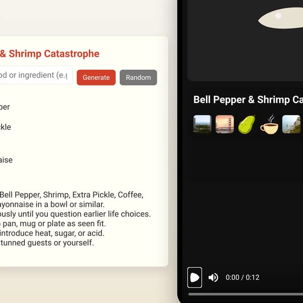 Catastrophic Recipe Generator