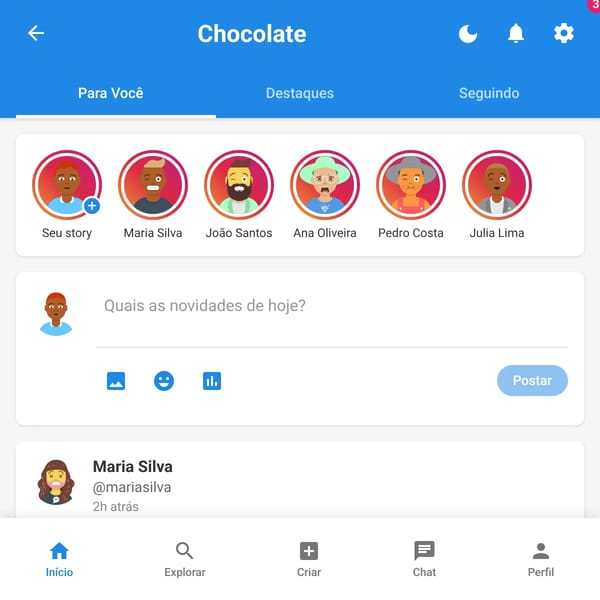 Chocolate - Rede Social
