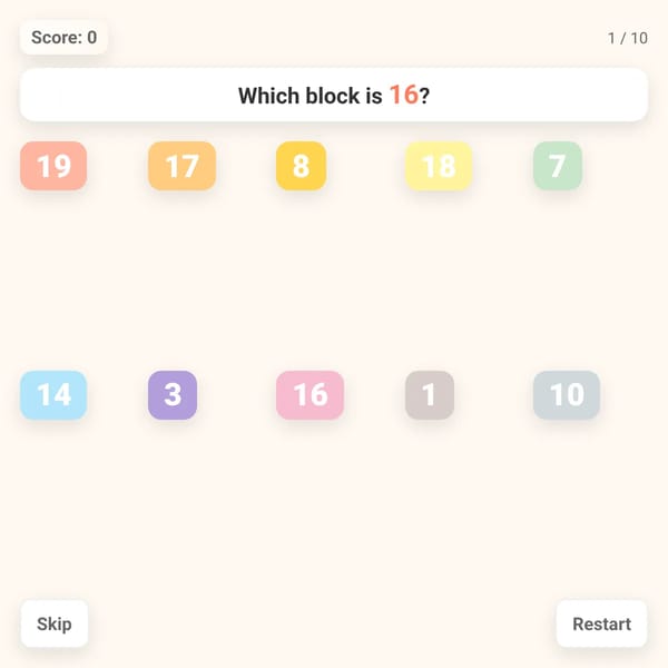 Numberblocks Quiz