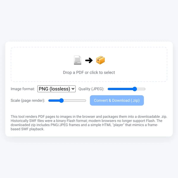 PDF → SWF (packaged)