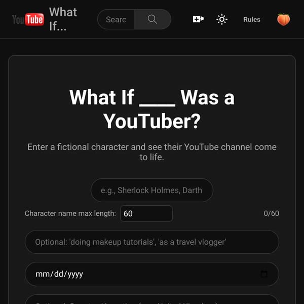 What If ____ Was a YouTuber?