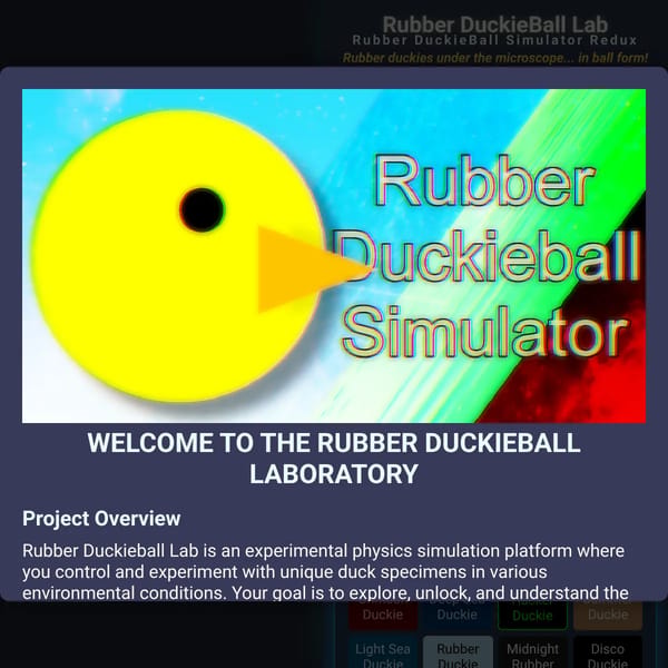 (MULTIPLAYER FIXED) Rubber DuckieBall Lab! V6.7