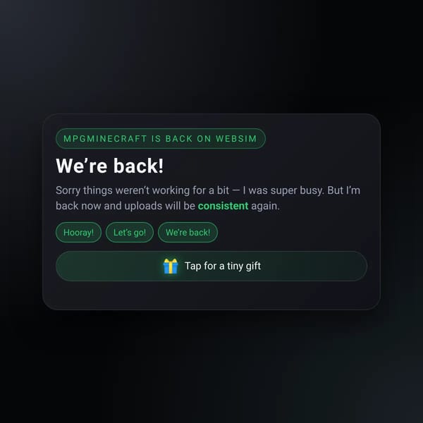 mpgminecraft is back!
