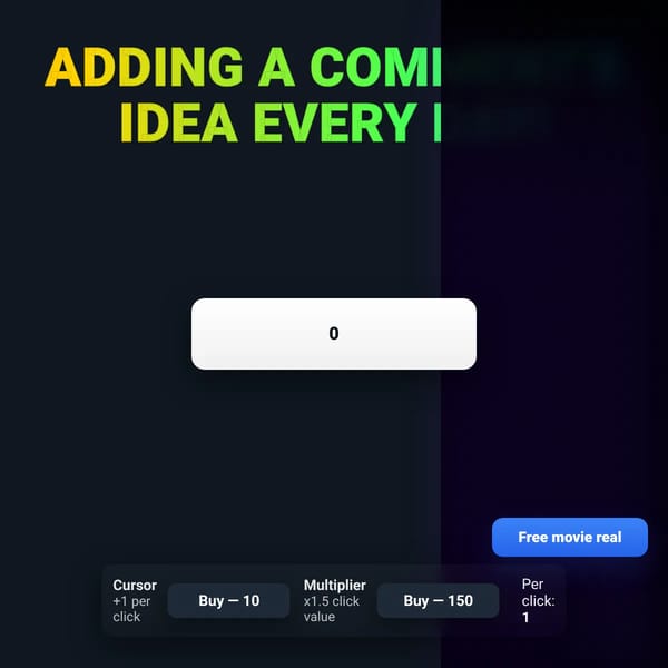 ADDING A COMMENT'S IDEA EVERY DAY!