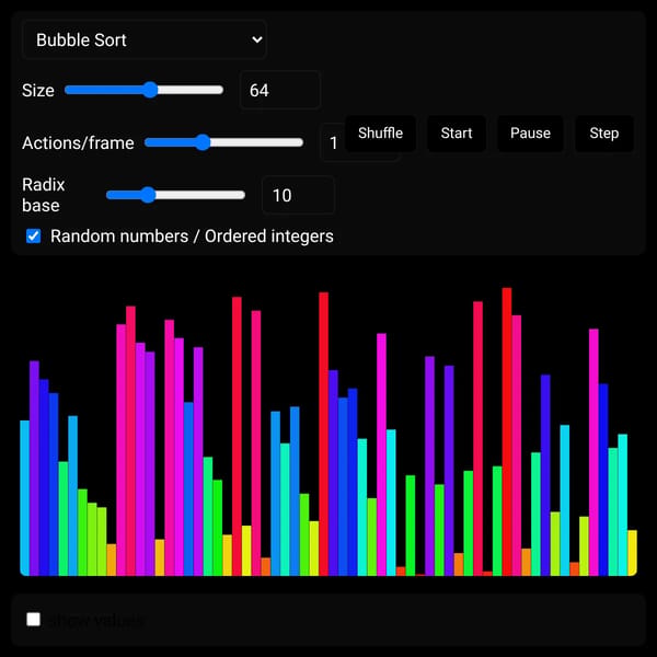 Sorting Algorithm Visualizer v1