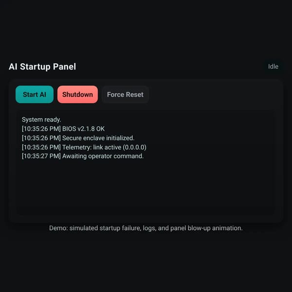 AI Startup Panel — Fault Demo