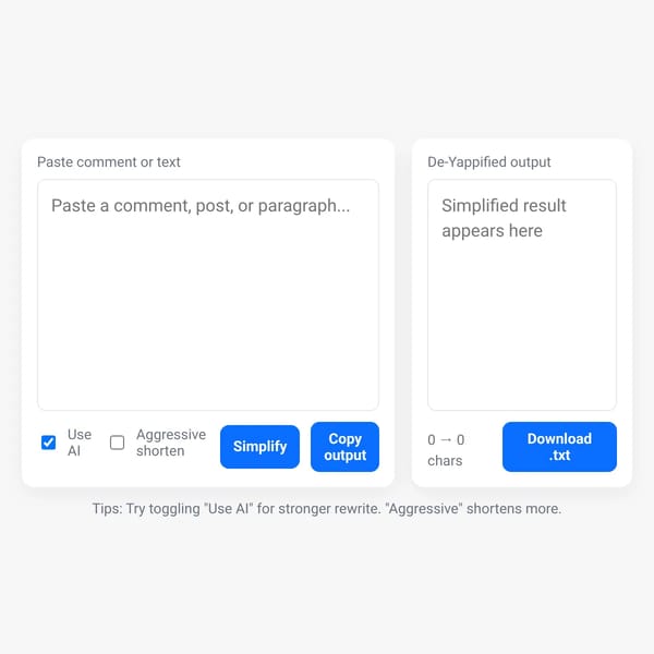 Comment De-Yappifier