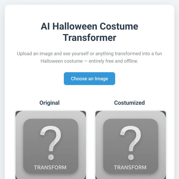 AI Halloween Costume Transformer But Free