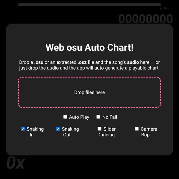 Web osu Auto Chart! Client (audio file for auto chart)