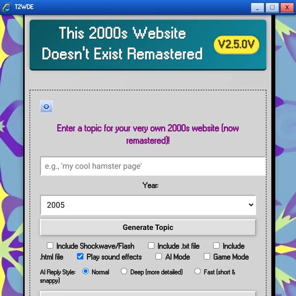 This 2000s Website Doesn't Exist Remastered