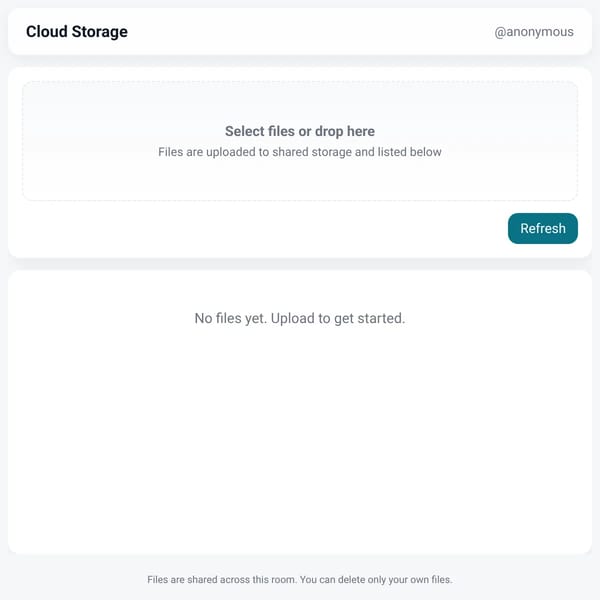 websim cloud storage