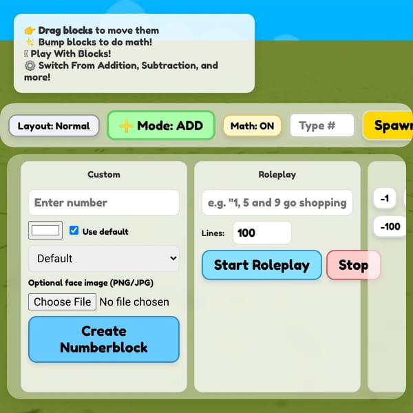 3D Number Blocks Playground 2.0