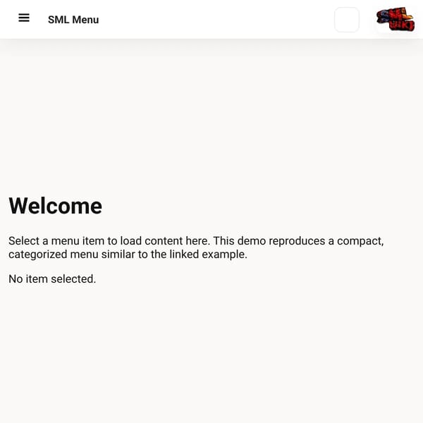 SML-style Menu
