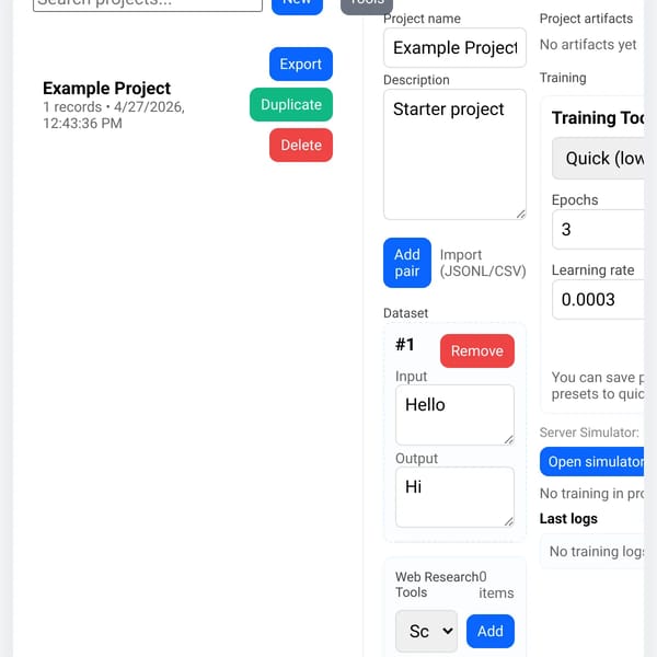 AI Trainer — Projects