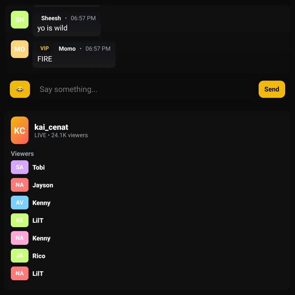 stream chat