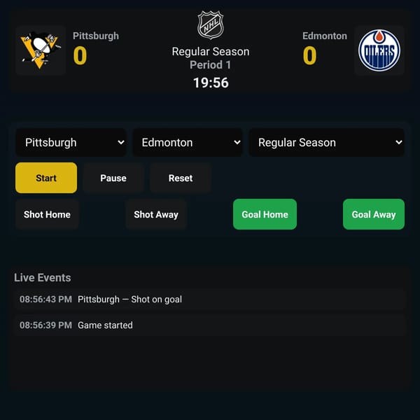 NHL Live Simulator