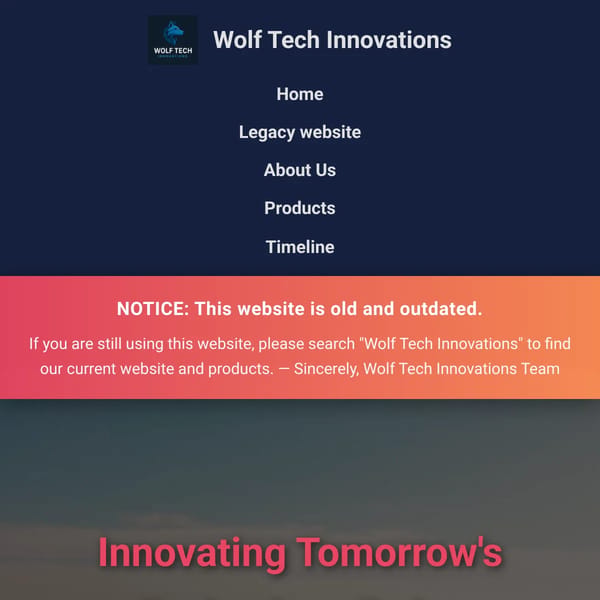 Wolf Tech Innovations - Innovating Tomorrow's Technology Today