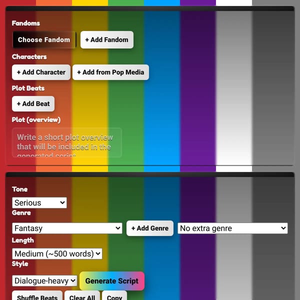 Multifandom Script Generator