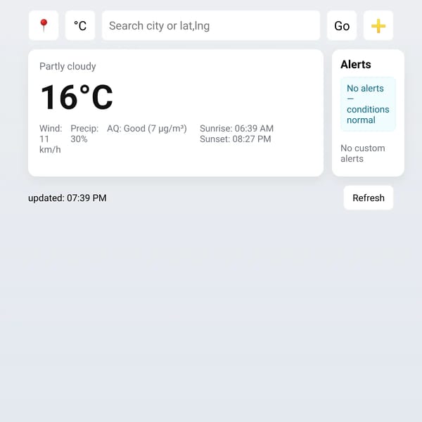 Weather & Alerts