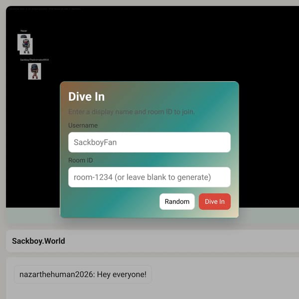 Sackboy.World — Chat + TTS