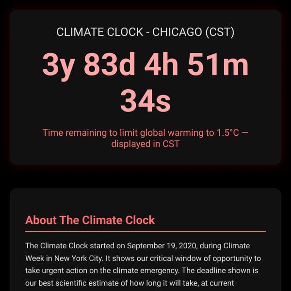 Climate Clock - Chicago (CST)
