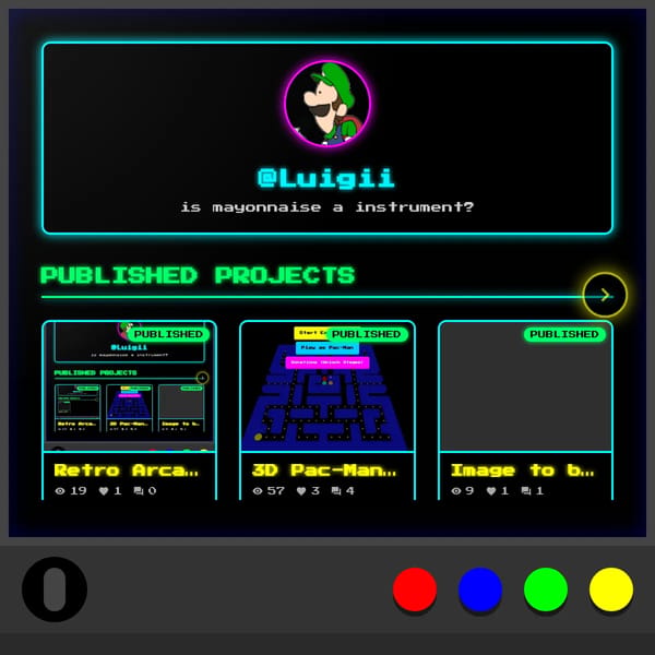 Retro Arcade Profile