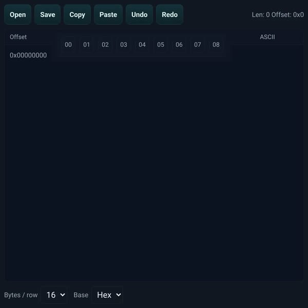 Hex Viewer and Editor