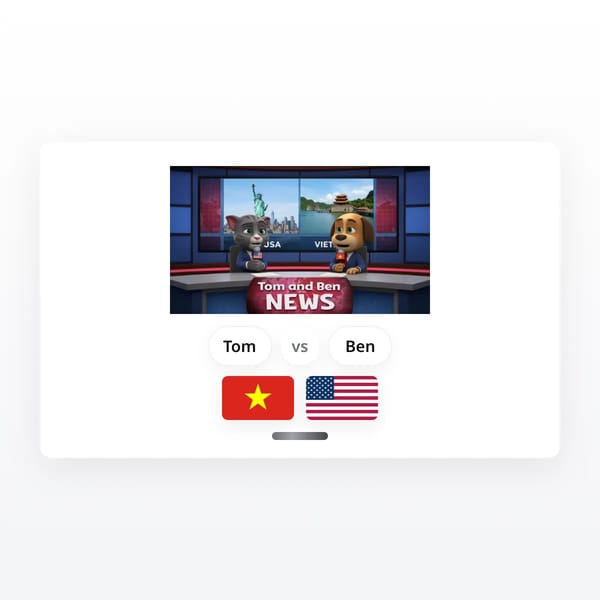 Talking Tom & Ben News meets vietnam and united states of America