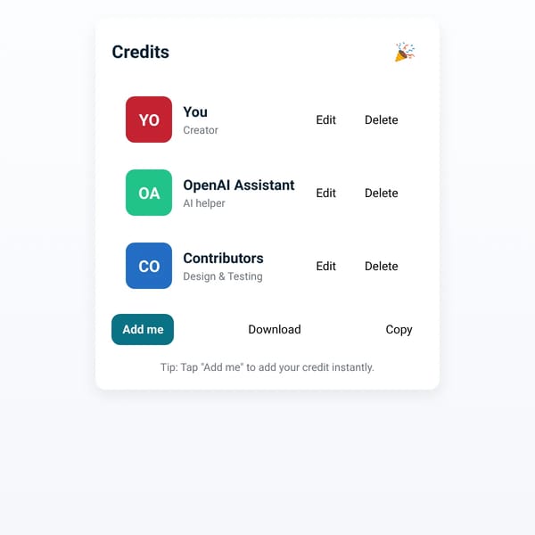 Credits