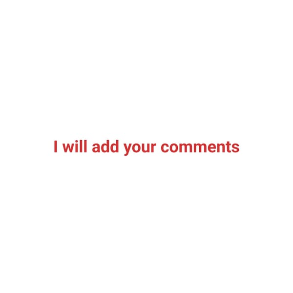 i am adding your comments