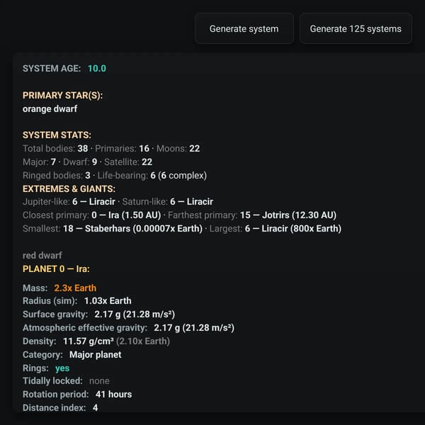 Rivaldo Solar System Generator