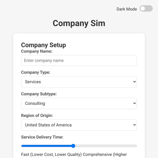 800K's Capitalist Simulator