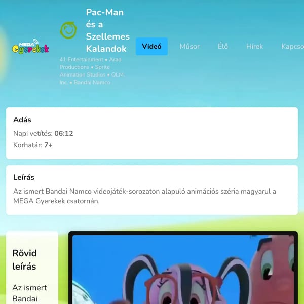 Pac-Man és a Szellemes Kalandok — MEGA Gyerekek