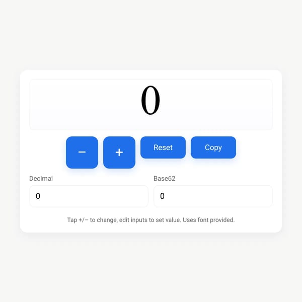 Base62 Counter