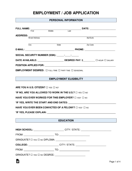 JOB APPLICATION