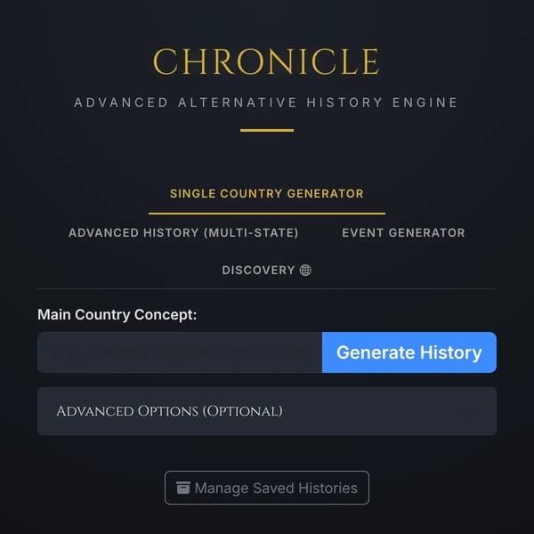 Alternative History Generator