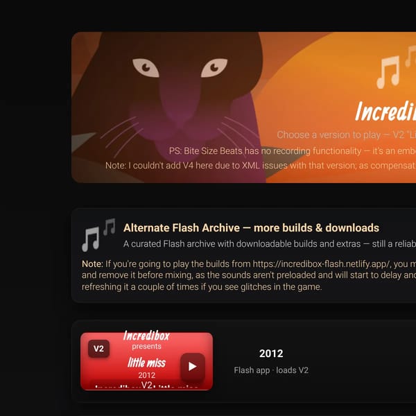 Incredibox flash versions