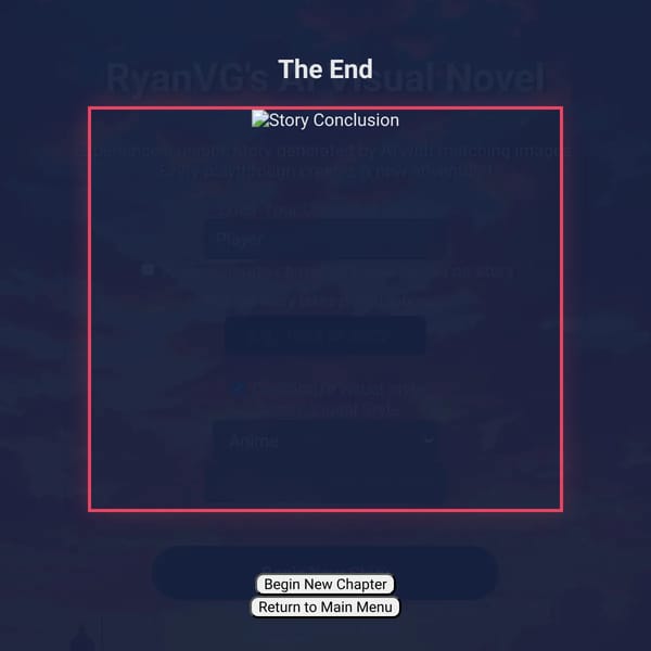 AI Visual Novel