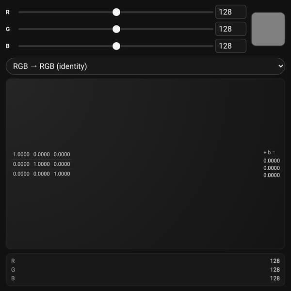 Color Matrix Playground