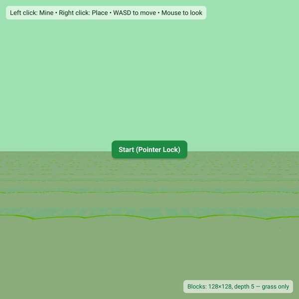 Minecraft in Websim (v 0.1)