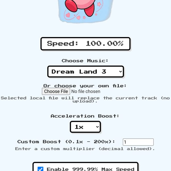Kirby's Speed-Up Candy