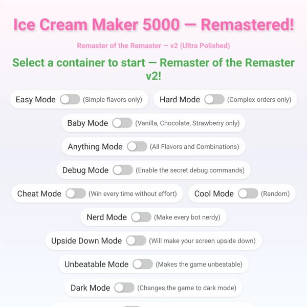 Ice Cream Maker 5000 - Remastered!