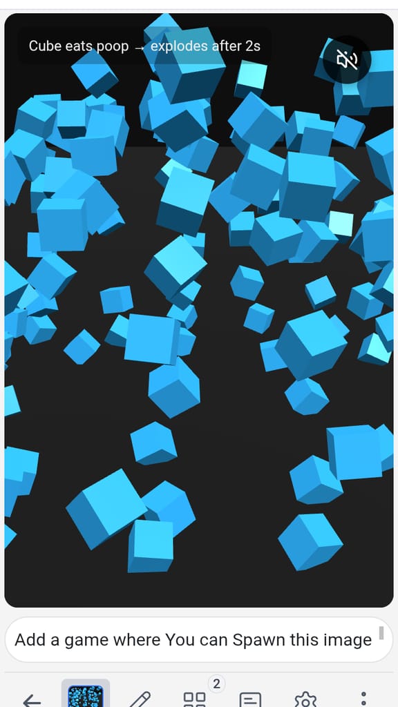 Cube Eats Poop — 3D